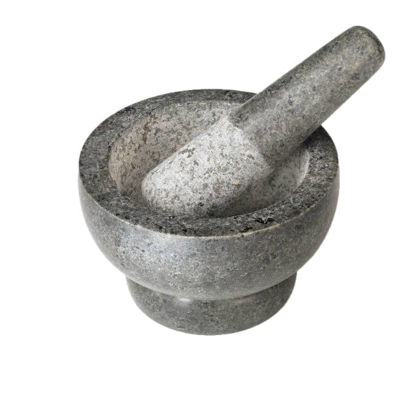 Libertyware Stone Granite Mortar and Pestle 4 Cup Capacity, 8 Inch, Gray