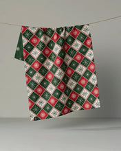 Load image into Gallery viewer, Geometry Luxe Kitchen Towel: Snowflake Chalet (Traditional)