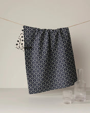 Load image into Gallery viewer, Geometry Luxe Kitchen Towel: Tulip Noir