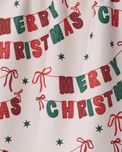 Load image into Gallery viewer, Geometry Kitchen Tea Towel: Christmas Banner