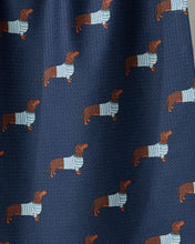 Load image into Gallery viewer, Geometry Kitchen Tea Towel: Coastal Dachshund