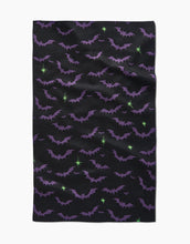Load image into Gallery viewer, Geometry Kitchen Tea Towel: Dark Night Bats