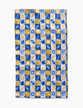 Load image into Gallery viewer, Geometry Kitchen Tea Towel: Hanukkah Festivities
