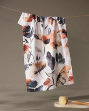 Load image into Gallery viewer, Geometry Kitchen Tea Towel: Moody Poppy