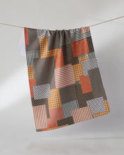 Load image into Gallery viewer, Geometry Kitchen Tea Towel: Patch and Pumpkin