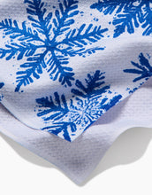 Load image into Gallery viewer, Geometry Kitchen Tea Towel: Snowy Days Blue