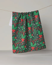 Load image into Gallery viewer, Geometry Kitchen Tea Towel: Sugarplum Florals (Traditional)