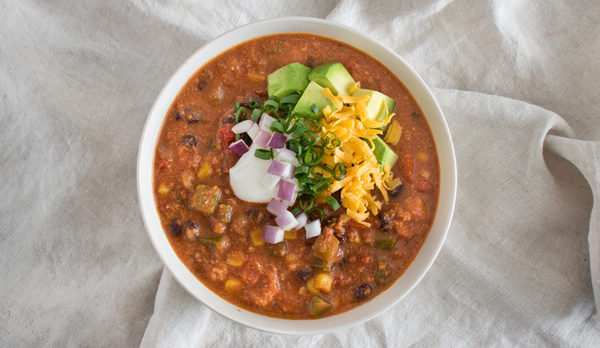 Slow Cooker Turkey & Veggie Chili