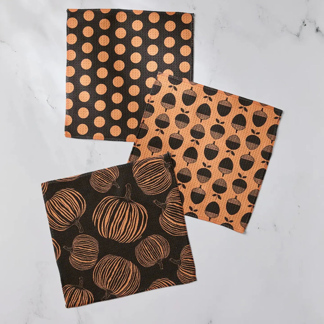 Geometry Dishcloth: Autumn Noir