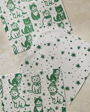 Load image into Gallery viewer, Geometry Dishcloth: Cozy Kittens
