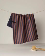 Load image into Gallery viewer, Geometry Luxe Kitchen Towel: Midnight Stripe
