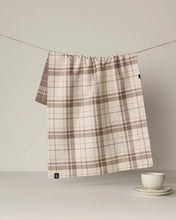 Load image into Gallery viewer, Geometry Luxe Kitchen Towel: Oat Plaid
