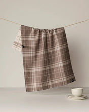 Load image into Gallery viewer, Geometry Luxe Kitchen Towel: Oat Plaid
