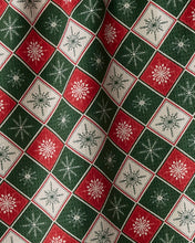 Load image into Gallery viewer, Geometry Luxe Kitchen Towel: Snowflake Chalet (Traditional)

