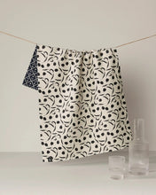 Load image into Gallery viewer, Geometry Luxe Kitchen Towel: Tulip Noir

