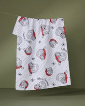 Load image into Gallery viewer, Geometry Kitchen Tea Towel: Claus Family Christmas
