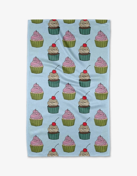 Geometry Kitchen Tea Towel: Cupcake Love