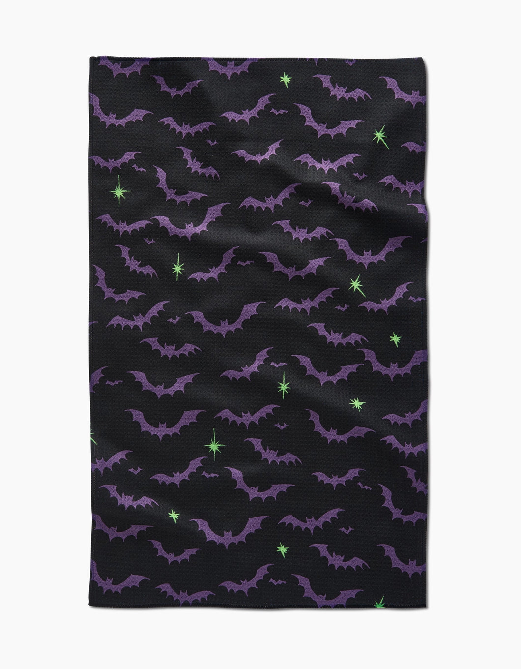 Geometry Kitchen Tea Towel: Dark Night Bats