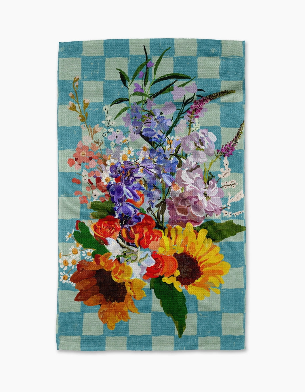 Geometry Kitchen Tea Towel: Flower Bouquet