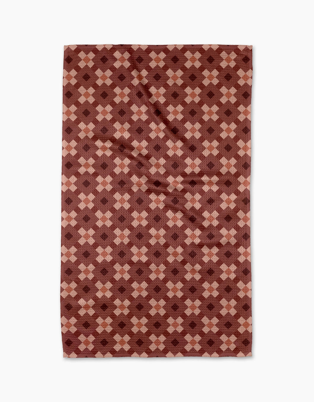 Geometry Kitchen Tea Towel: Garnet Geo