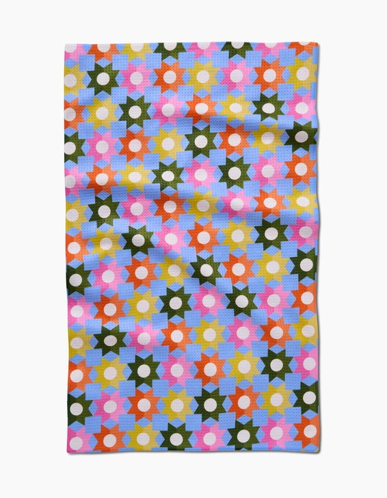 Geometry Kitchen Tea Towel: Geometric Garden