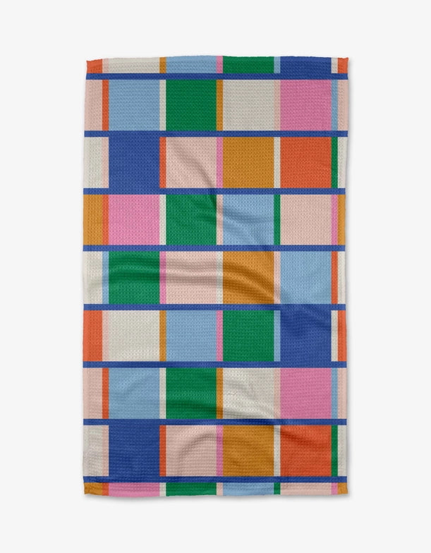 Geometry Kitchen Tea Towel: Grid