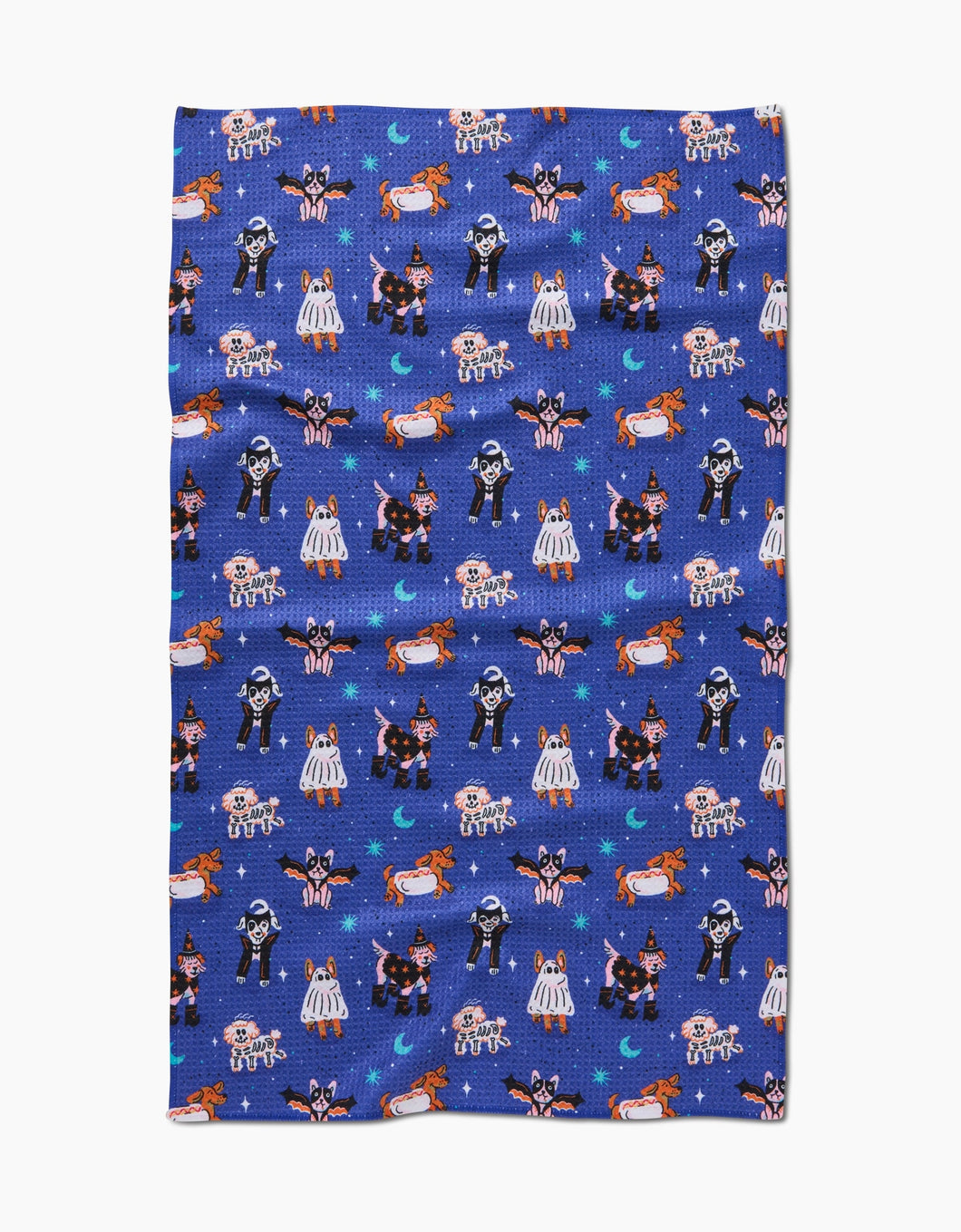 Geometry Kitchen Tea Towel: Halloween Hounds