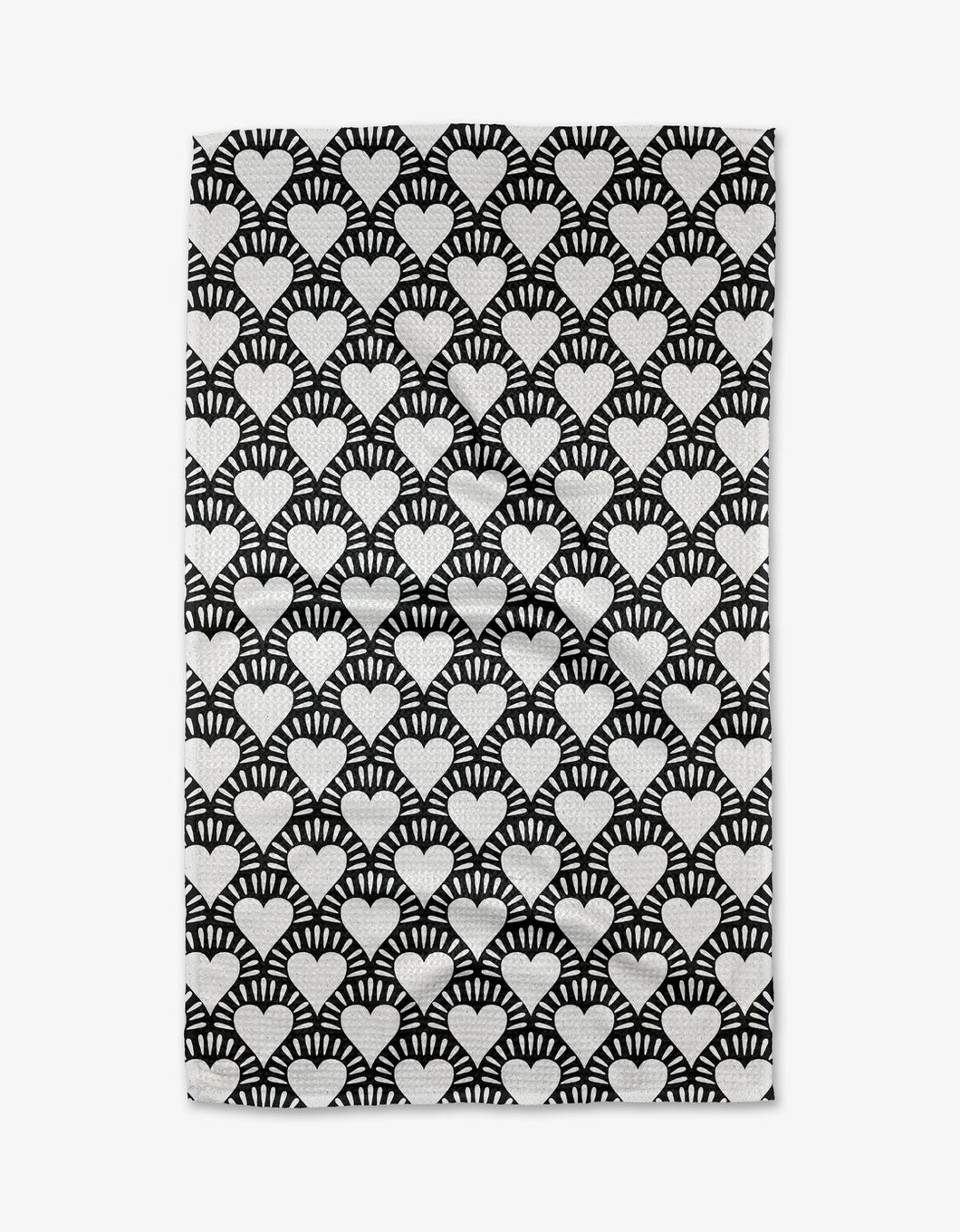 Geometry Kitchen Tea Towel: Heartthrob Onyx