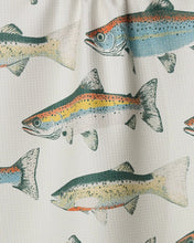 Load image into Gallery viewer, Geometry Kitchen Tea Towel: Hooked on Fishing
