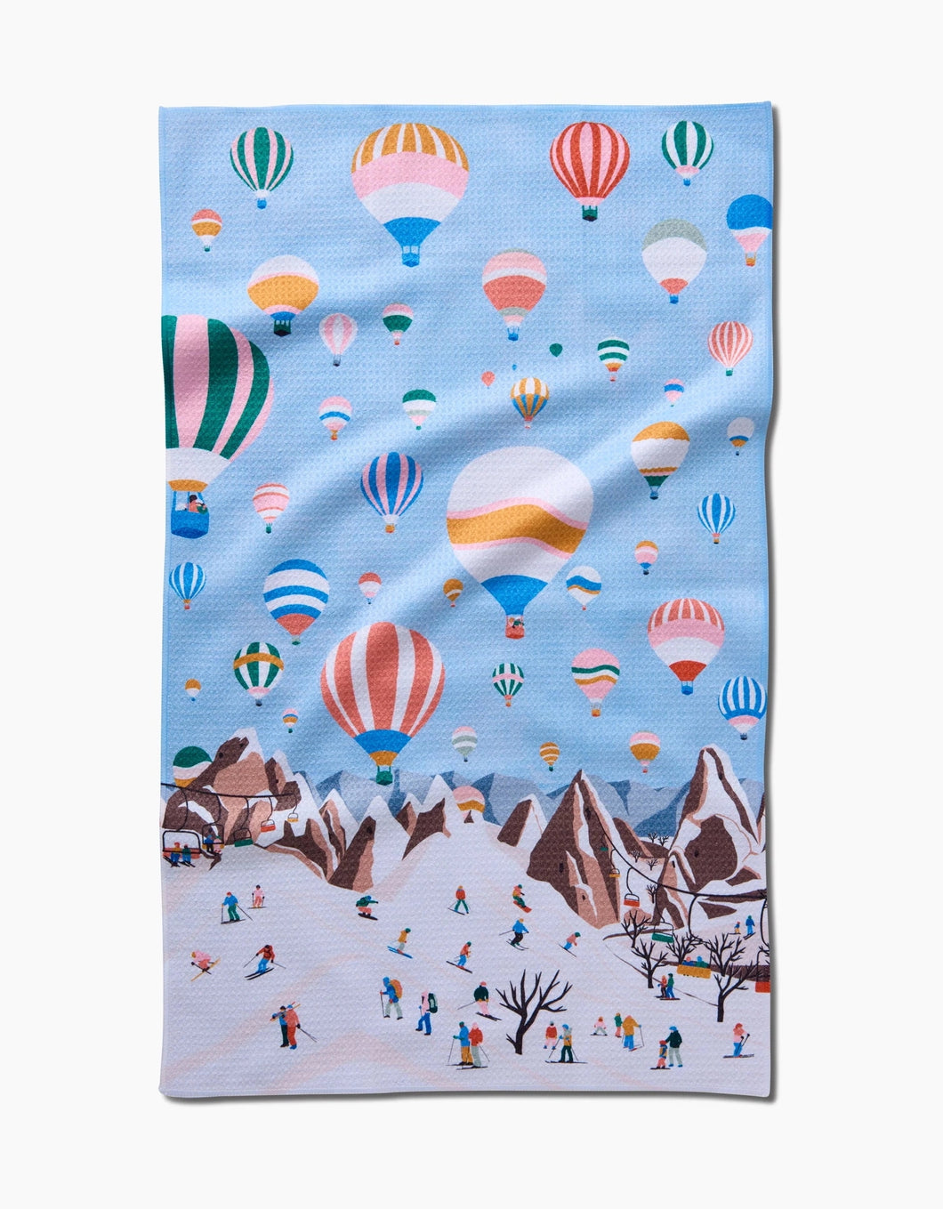 Geometry Kitchen Tea Towel: Hot Air Balloons