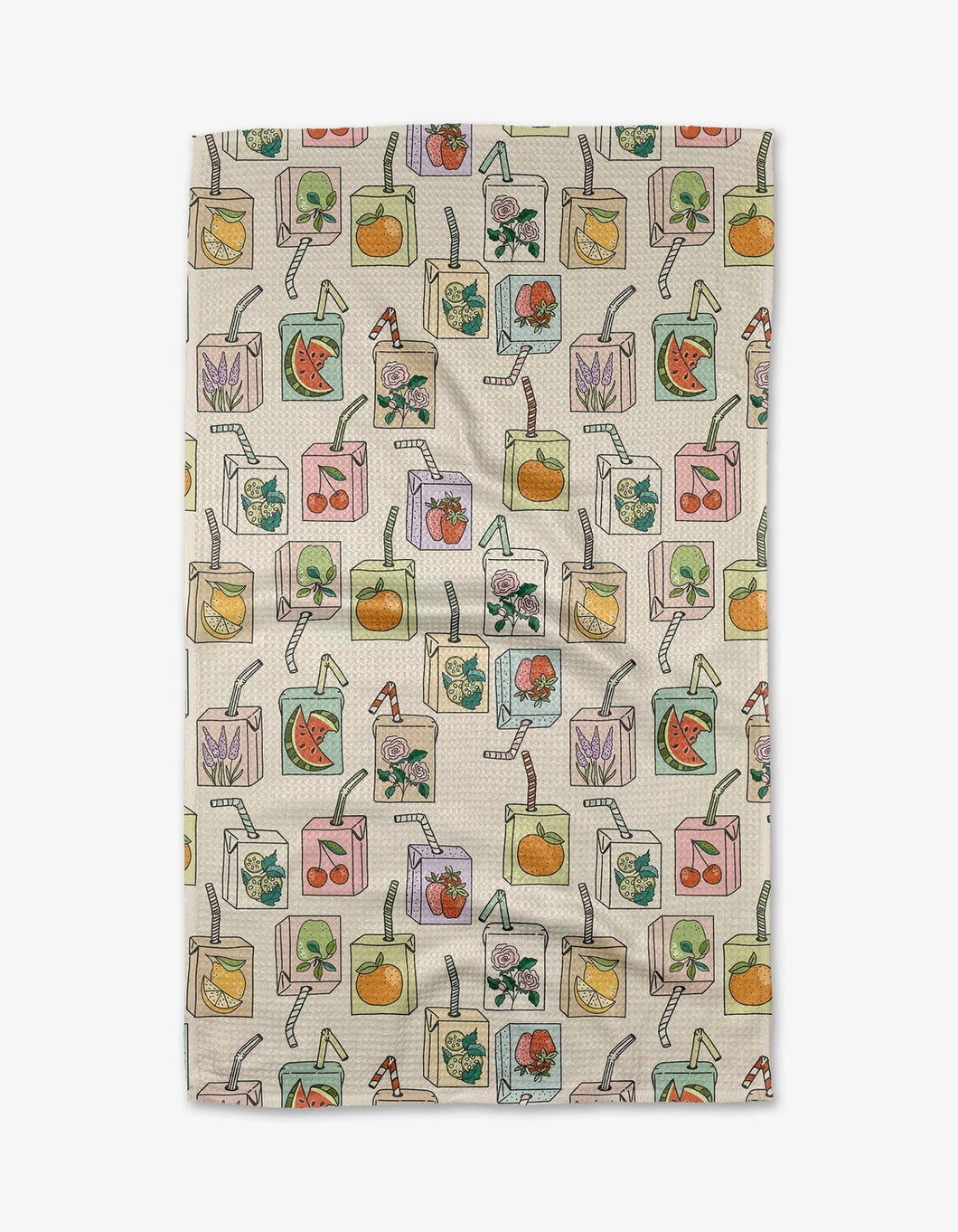 Geometry Kitchen Tea Towel: Juicebox Retro