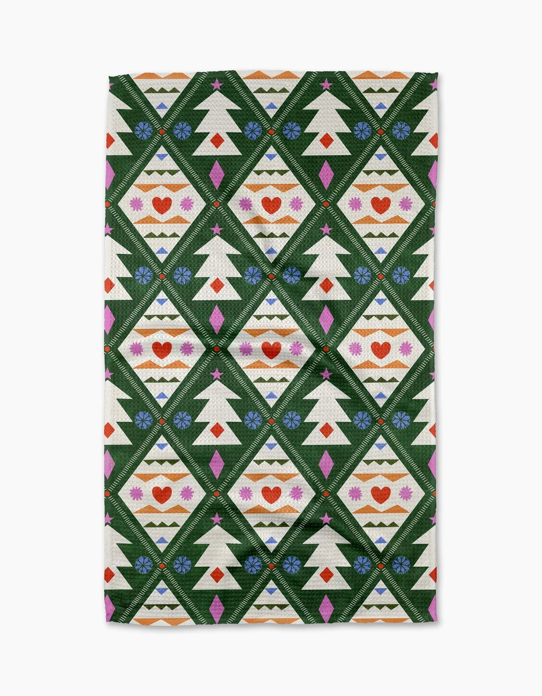 Geometry Kitchen Tea Towel: Nordic Christmas