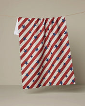 Load image into Gallery viewer, Geometry Kitchen Tea Towel: Patriotic Stripe
