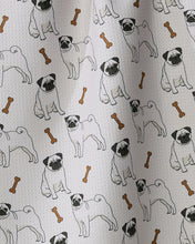 Load image into Gallery viewer, Geometry Kitchen Tea Towel: Pug Club (Fawn)
