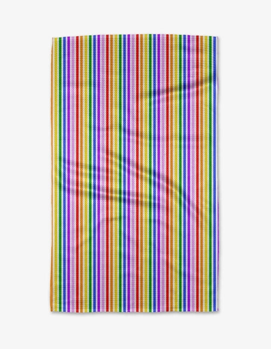 Geometry Kitchen Tea Towel: Rainbow Harmony