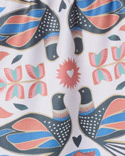 Load image into Gallery viewer, Geometry Kitchen Tea Towel: Scandi Lovebirds
