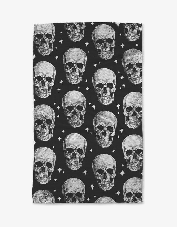 Geometry Kitchen Tea Towel: Skulls