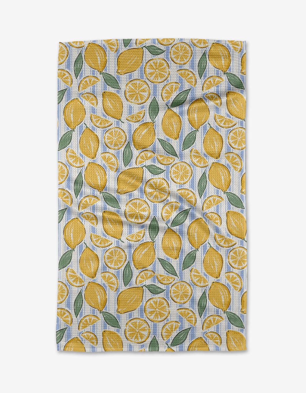 Geometry Kitchen Tea Towel: Sour Lemon Stripes