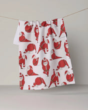 Load image into Gallery viewer, Geometry Kitchen Tea Towel: Stretchy Santa
