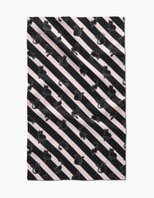 Load image into Gallery viewer, Geometry Kitchen Tea Towel: Striped Black Cats
