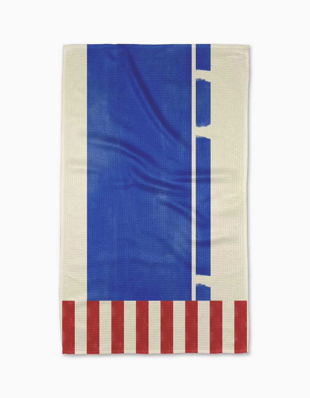 Geometry Kitchen Tea Towel: Striped Heart Blue