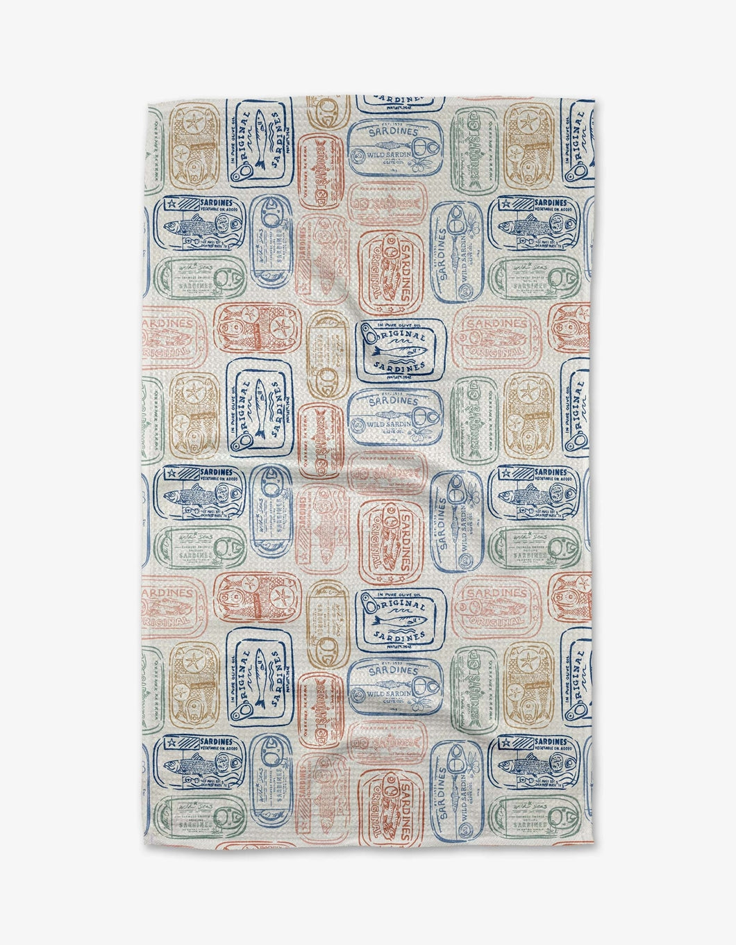 Geometry Kitchen Tea Towel: Tinned Sardines
