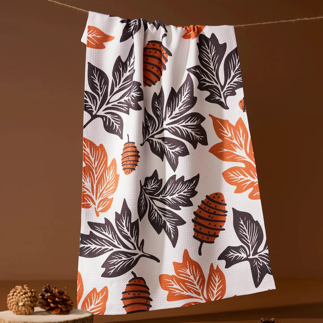 Geometry Kitchen Tea Towel: Woodland Waltz