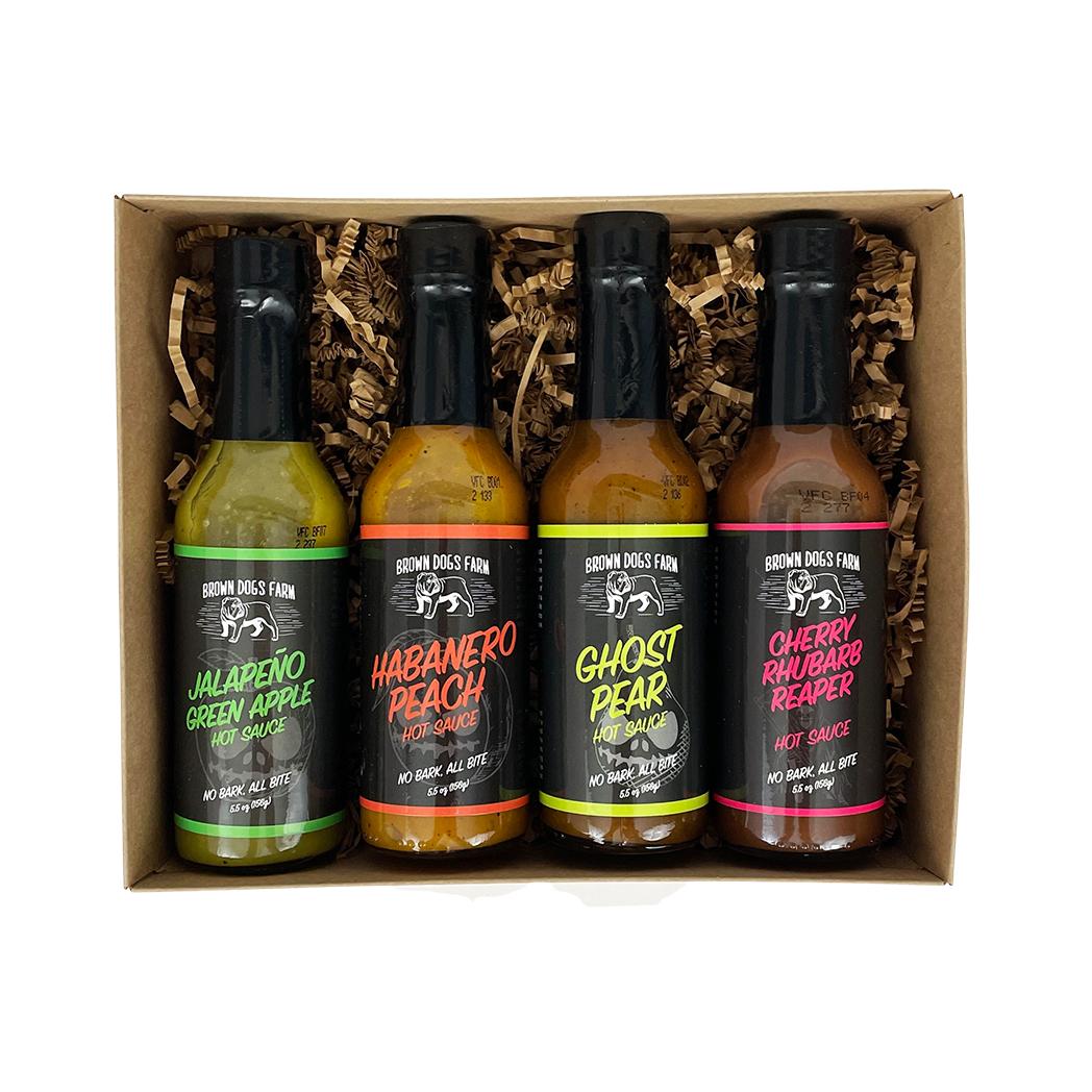 Saucy Brown Dogs Bold & Lively Hot Sauce Gift Box