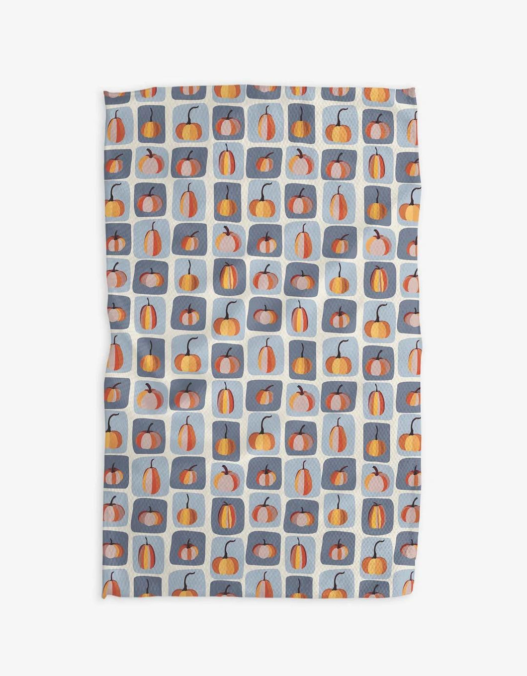 Geometry Kitchen Tea Towel: Pumpkin Squares