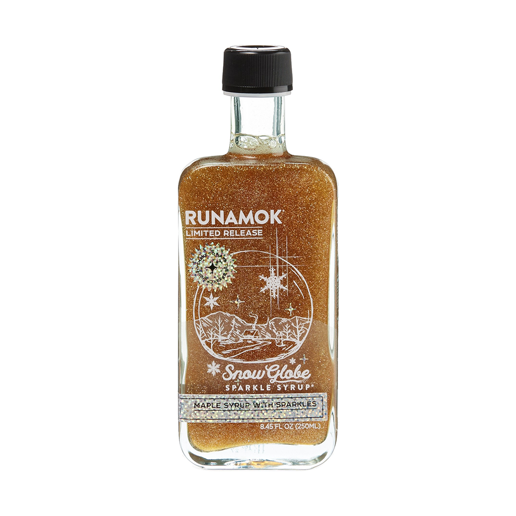 Runamok Snow Globe Sparkle Maple Syrup 250 ml glass bottle